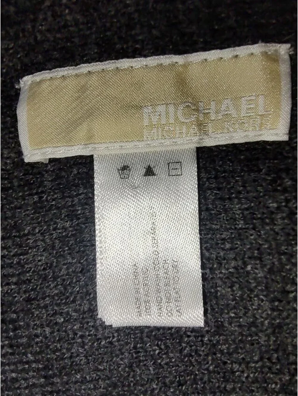 Michael Kors Men's MK Monogram Knit Scarf Muffler Grey Blue Logo 10
